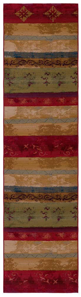 2' 7 x 9' Easy-Clean Modern Indoor / Outdoor Runner Rug
