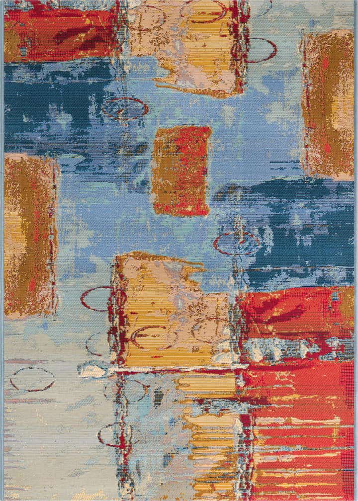 2' 7 x 7' Easy-Clean Modern Indoor / Outdoor Runner Rug