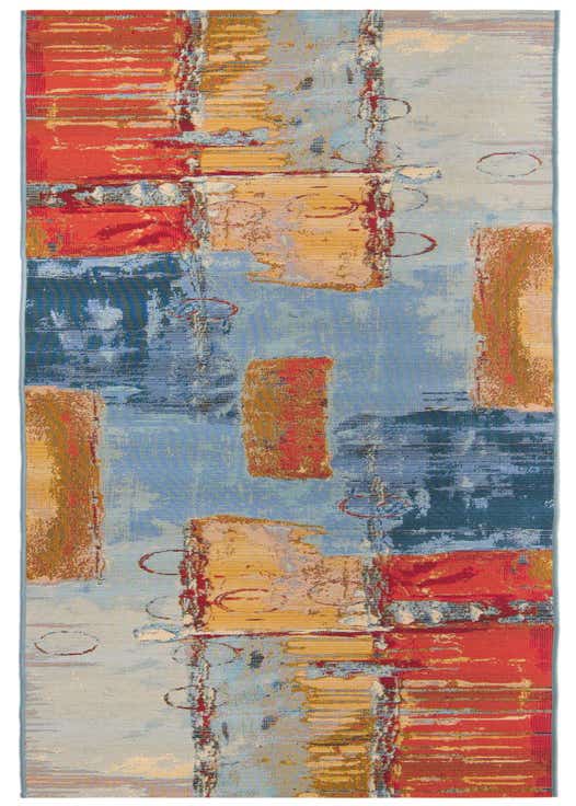 2' 7 x 10' Easy-Clean Modern Indoor / Outdoor Runner Rug