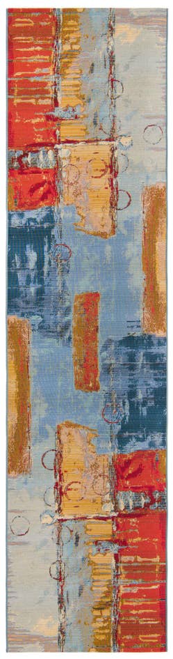 Detail image of 2' 7 x 11' Easy-Clean Modern Indoor / Outdoor Runner Rug
