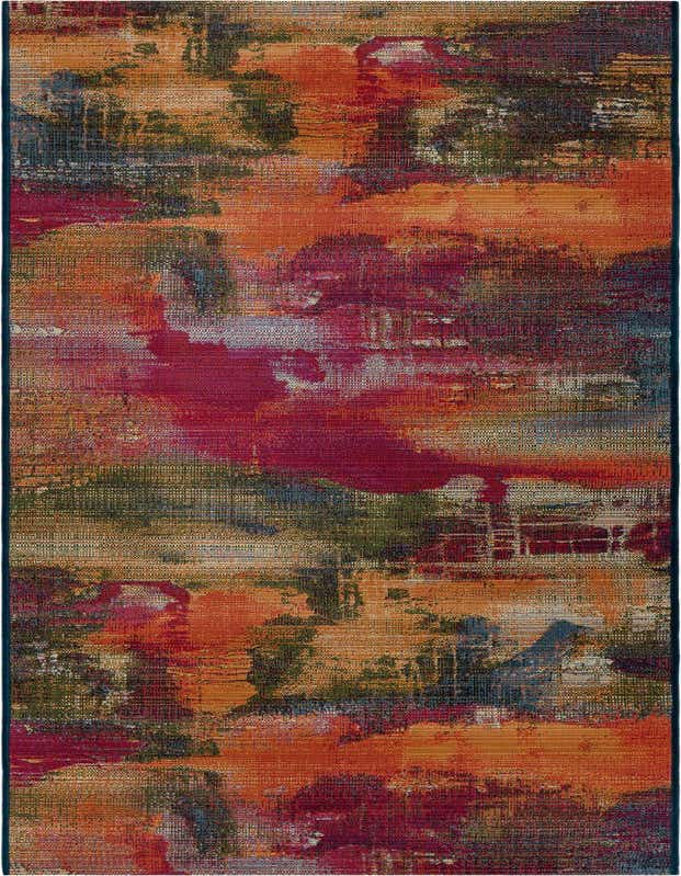 2' 7 x 10' Easy-Clean Modern Indoor / Outdoor Runner Rug