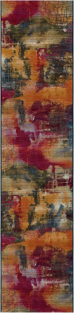 2' 7 x 12' Easy-Clean Modern Indoor / Outdoor Runner Rug
