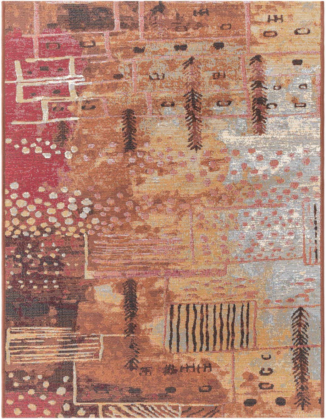 2' 7 x 5' 3 Easy-Clean Modern Indoor / Outdoor Runner Rug