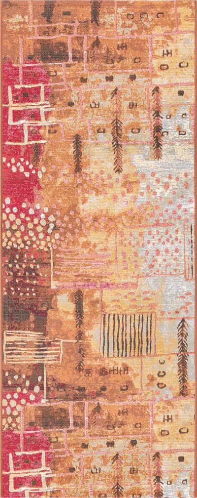 2' 7 x 7' Easy-Clean Modern Indoor / Outdoor Runner Rug