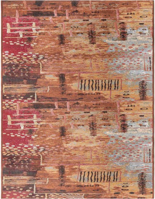 2' 7 x 11' Easy-Clean Modern Indoor / Outdoor Runner Rug