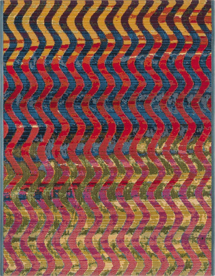 Detail image of 2' x 4' Easy-Clean Modern Indoor / Outdoor Runner Rug