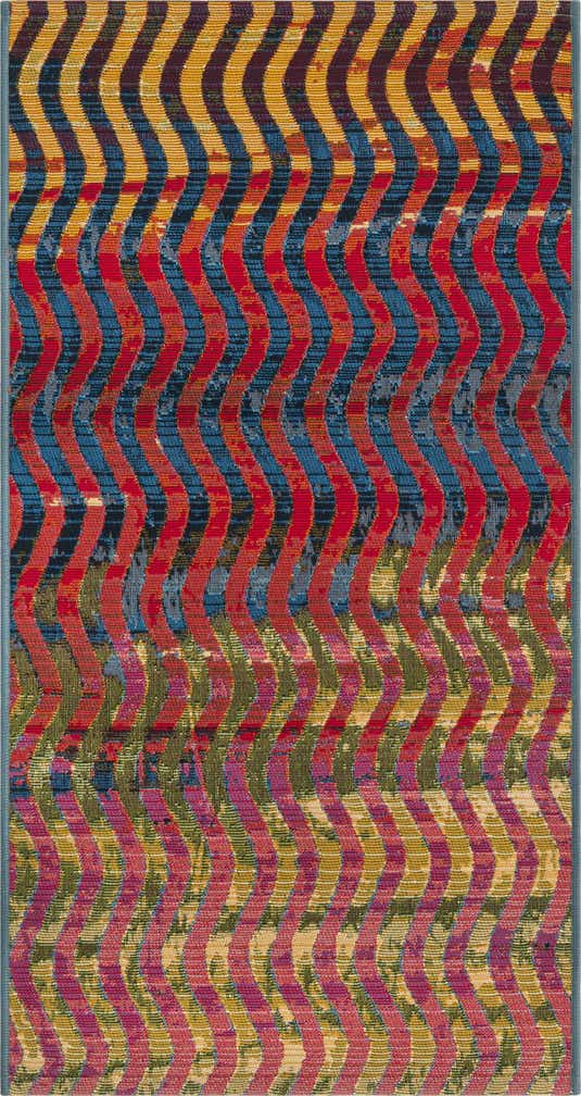 2' x 4' Easy-Clean Modern Indoor / Outdoor Runner Rug