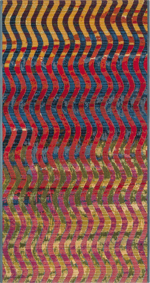 Detail image of 2' x 4' Easy-Clean Modern Indoor / Outdoor Runner Rug