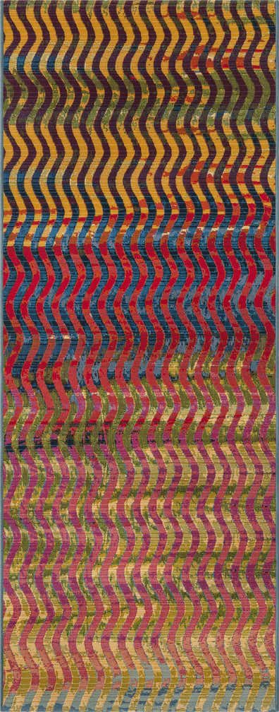 2' 7 x 7' Easy-Clean Modern Indoor / Outdoor Runner Rug