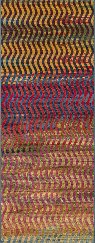 Detail image of 2' 7 x 7' Easy-Clean Modern Indoor / Outdoor Runner Rug