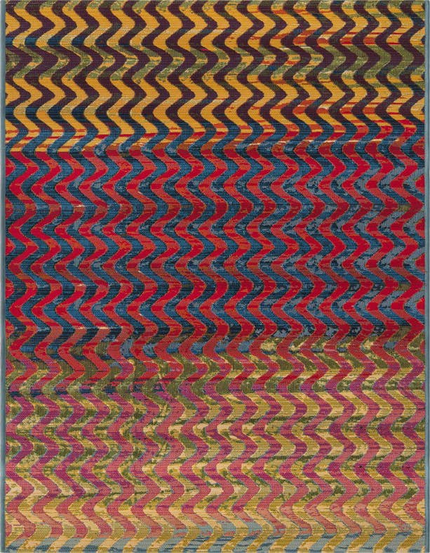Detail image of 2' 7 x 9' Easy-Clean Modern Indoor / Outdoor Runner Rug