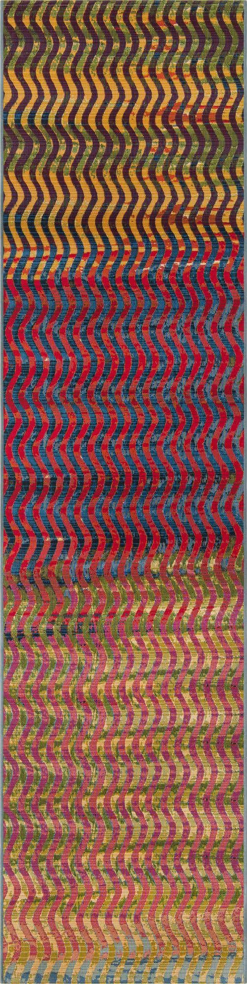 2' 7 x 11' Easy-Clean Modern Indoor / Outdoor Runner Rug