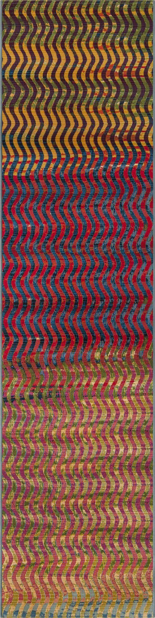 2' 7 x 12' Easy-Clean Modern Indoor / Outdoor Runner Rug