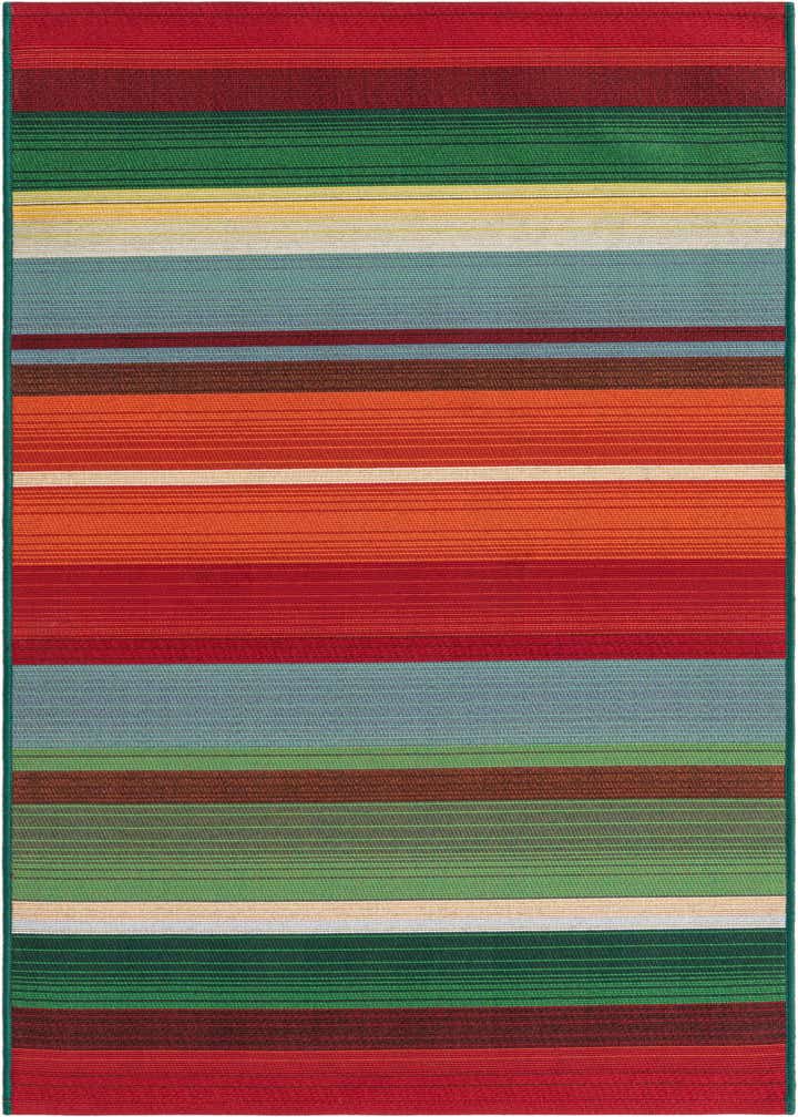 2' 7 x 5' 3 Easy-Clean Modern Indoor / Outdoor Runner Rug