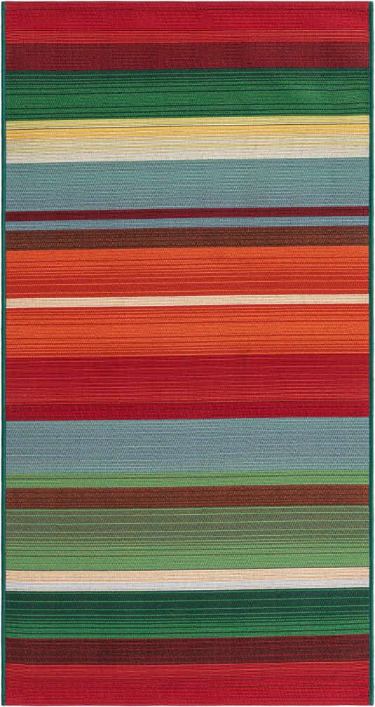 2' 7 x 5' 3 Easy-Clean Modern Indoor / Outdoor Runner Rug
