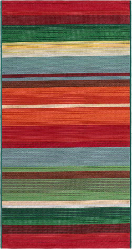 Detail image of 2' 7 x 5' 3 Easy-Clean Modern Indoor / Outdoor Runner Rug