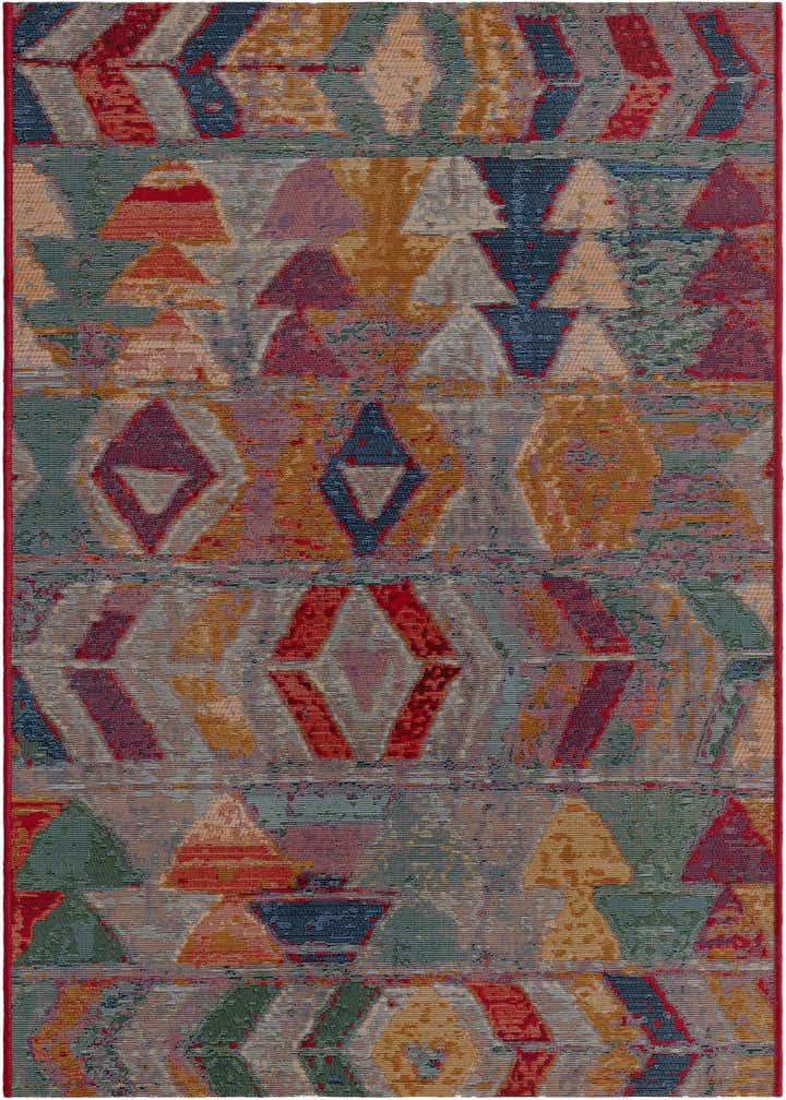 2' 7 x 5' 3 Easy-Clean Modern Indoor / Outdoor Runner Rug