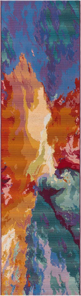 Detail image of 2' 7 x 10' Easy-Clean Modern Indoor / Outdoor Runner Rug