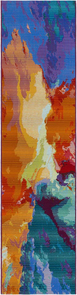 Detail image of 2' x 8' Easy-Clean Modern Indoor / Outdoor Runner Rug