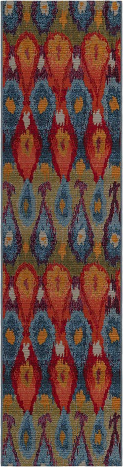 Detail image of 2' x 8' Easy-Clean Modern Indoor / Outdoor Runner Rug