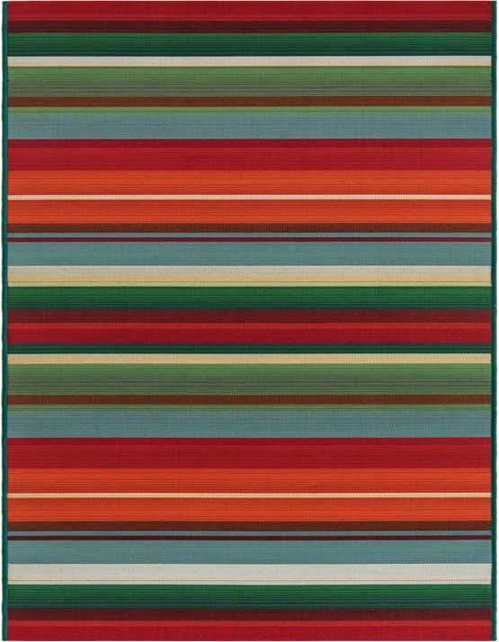 2' 7 x 10' Easy-Clean Modern Indoor / Outdoor Runner Rug