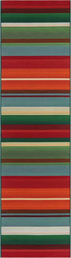 2' 7 x 10' Easy-Clean Modern Indoor / Outdoor Runner Rug
