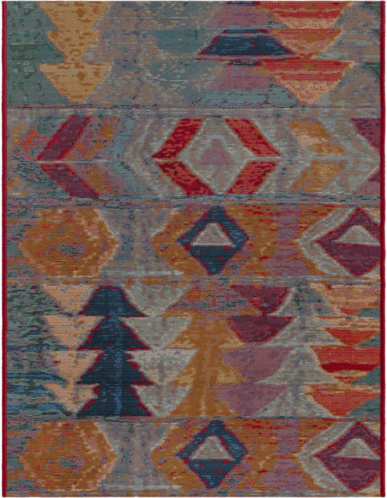 2' 7 x 7' Easy-Clean Modern Indoor / Outdoor Runner Rug