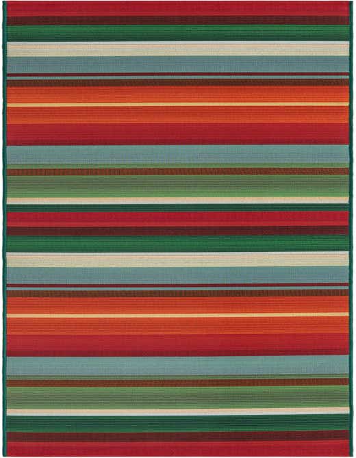 2' 7 x 11' Easy-Clean Modern Indoor / Outdoor Runner Rug