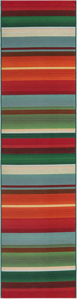 2' 7 x 11' Easy-Clean Modern Indoor / Outdoor Runner Rug