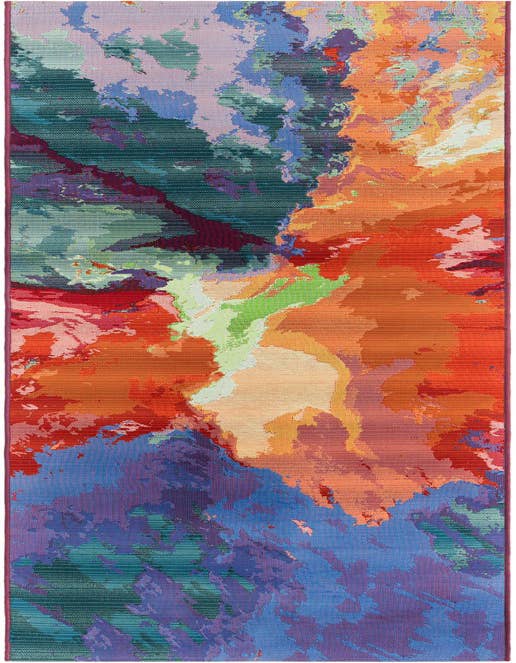 Detail image of 2' 7 x 11' Easy-Clean Modern Indoor / Outdoor Runner Rug