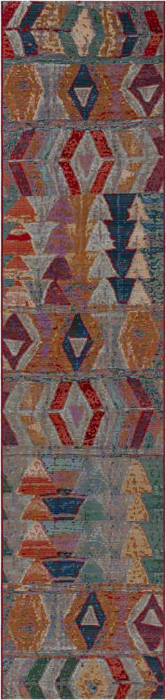 2' 7 x 12' Easy-Clean Modern Indoor / Outdoor Runner Rug