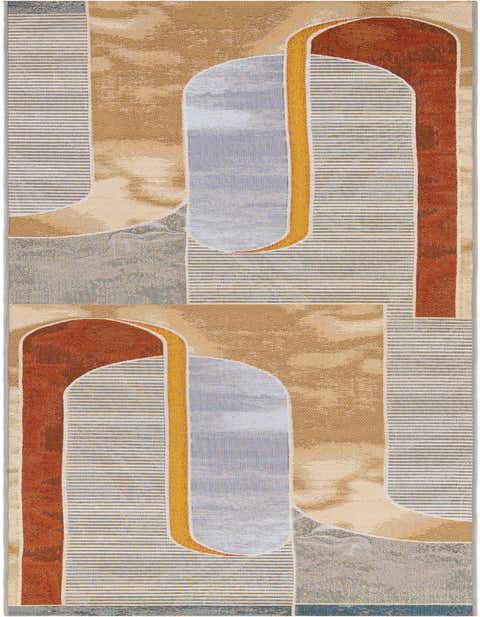 2' 7 x 12' Easy-Clean Modern Indoor / Outdoor Runner Rug