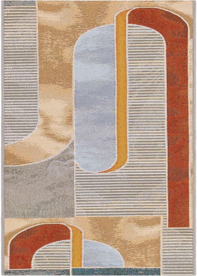 2' x 6' 1 Easy-Clean Modern Indoor / Outdoor Runner Rug