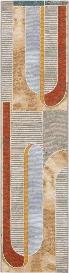 Detail image of 2' x 8' Easy-Clean Modern Indoor / Outdoor Runner Rug