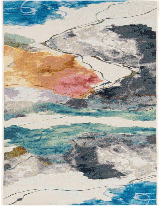 Detail image of 2' 7 x 10' Easy-Clean Modern Indoor / Outdoor Runner Rug