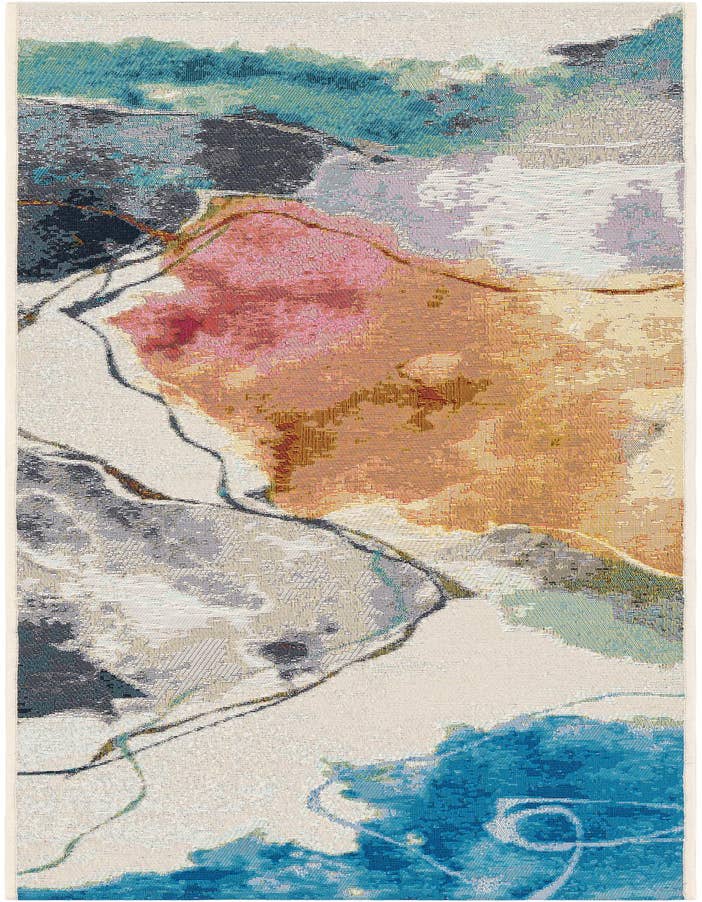 Detail image of 2' x 6' 1 Easy-Clean Modern Indoor / Outdoor Runner Rug