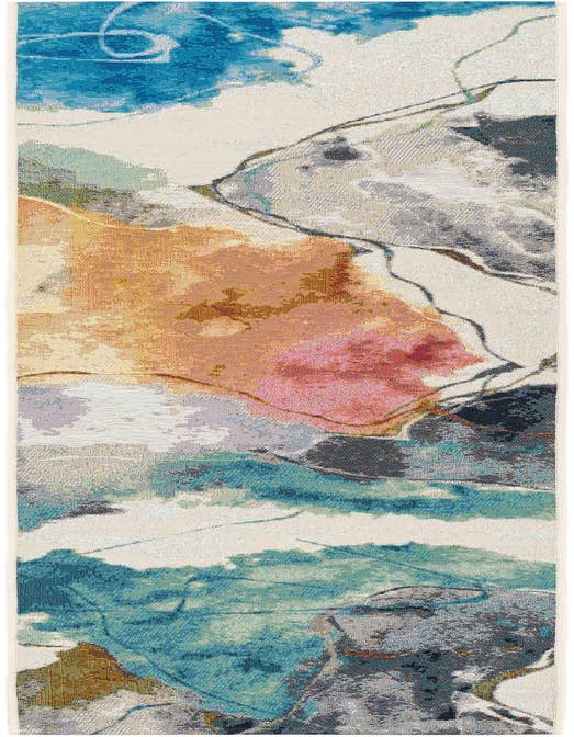 Detail image of 2' x 8' Easy-Clean Modern Indoor / Outdoor Runner Rug