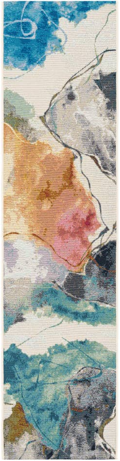 Detail image of 2' x 8' Easy-Clean Modern Indoor / Outdoor Runner Rug
