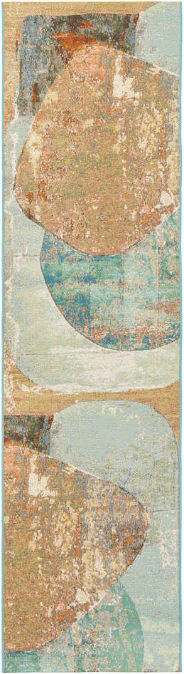 Detail image of 2' 7 x 10' Easy-Clean Modern Indoor / Outdoor Runner Rug