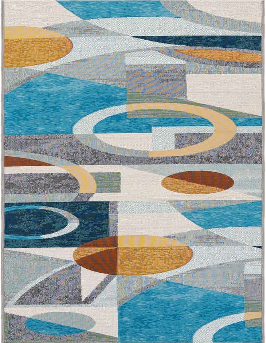 2' 7 x 10' Easy-Clean Modern Indoor / Outdoor Runner Rug