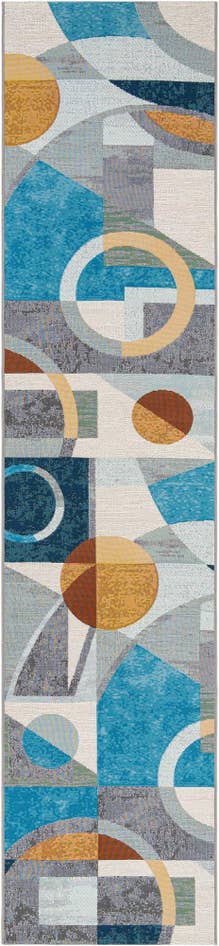 Detail image of 2' 7 x 12' Easy-Clean Modern Indoor / Outdoor Runner Rug