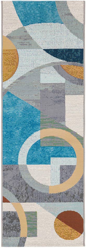 Detail image of 2' x 6' 1 Easy-Clean Modern Indoor / Outdoor Runner Rug