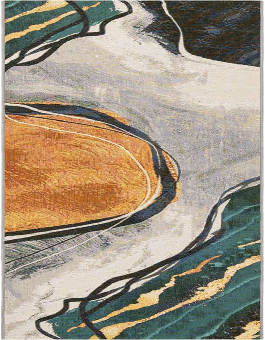 2' 7 x 10' Easy-Clean Modern Indoor / Outdoor Runner Rug