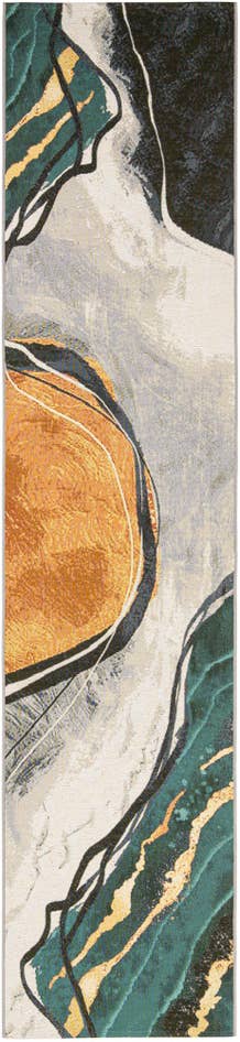 Detail image of 2' 7 x 12' Easy-Clean Modern Indoor / Outdoor Runner Rug