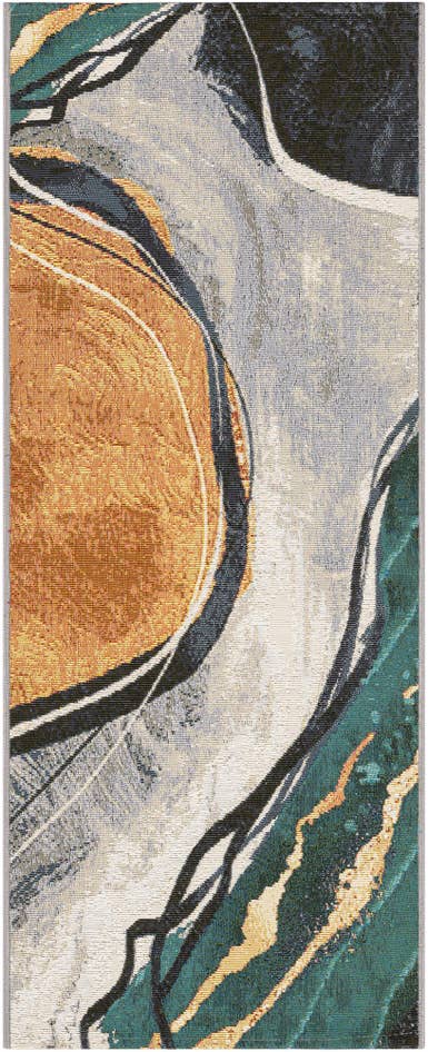 Detail image of 2' x 5' 1 Easy-Clean Modern Indoor / Outdoor Runner Rug