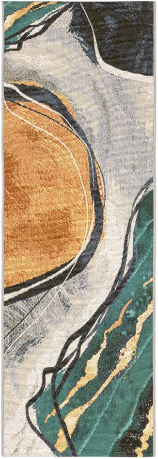 Detail image of 2' x 6' 1 Easy-Clean Modern Indoor / Outdoor Runner Rug