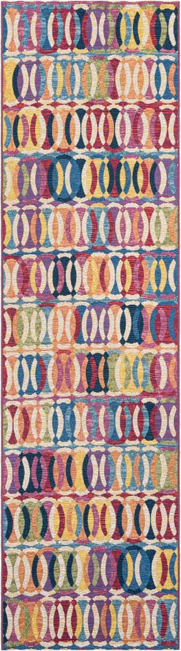 Detail image of 2' 7 x 10' Easy-Clean Modern Indoor / Outdoor Runner Rug