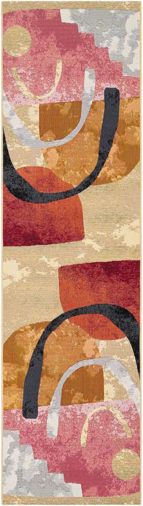 2' 7 x 10' Easy-Clean Modern Indoor / Outdoor Runner Rug
