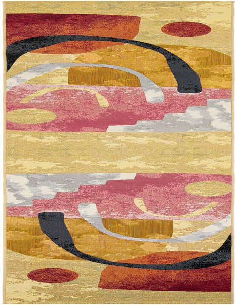 2' 7 x 12' Easy-Clean Modern Indoor / Outdoor Runner Rug