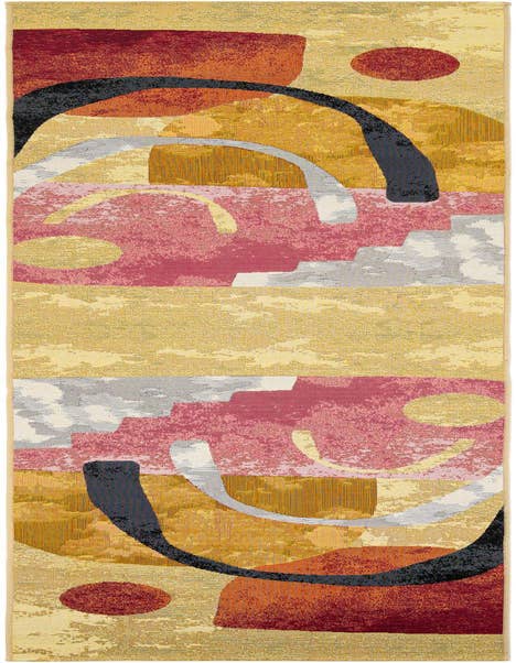 Detail image of 2' 7 x 12' Easy-Clean Modern Indoor / Outdoor Runner Rug